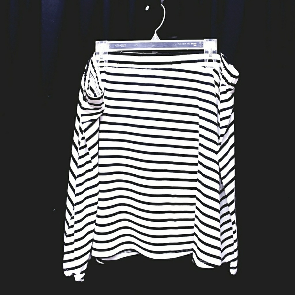 Black and White skater skirt